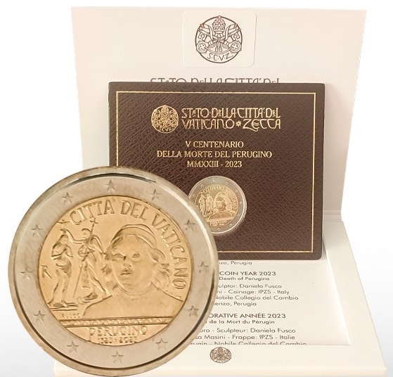 Moneta kolekcjonerska 2€ Pietro Perugino BU Watykan