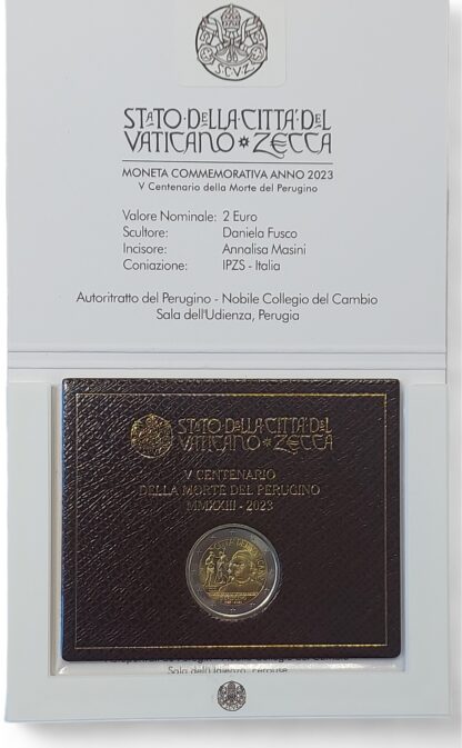 Moneta kolekcjonerska 2€ Pietro Perugino BU Watykan