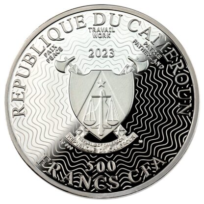Srebrna moneta 500 CFA Wesołych świąt 2023 awers