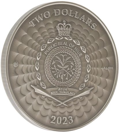 Srebrna moneta 2$ Windigo, Seria: Świat kryptyd awers