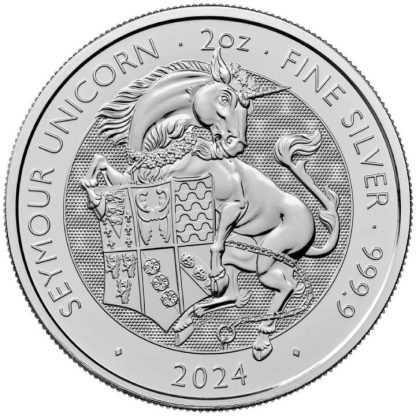 Srebrna moneta bulionowa 2 oz The Seymour Unicorn, Seria: The Royal Tudor Beasts rewers