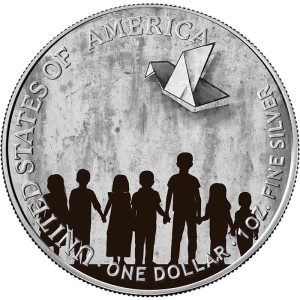 Srebrna moneta 1$ Palestyna, Prawo do istnienia, Seria: Duch   Narodów
