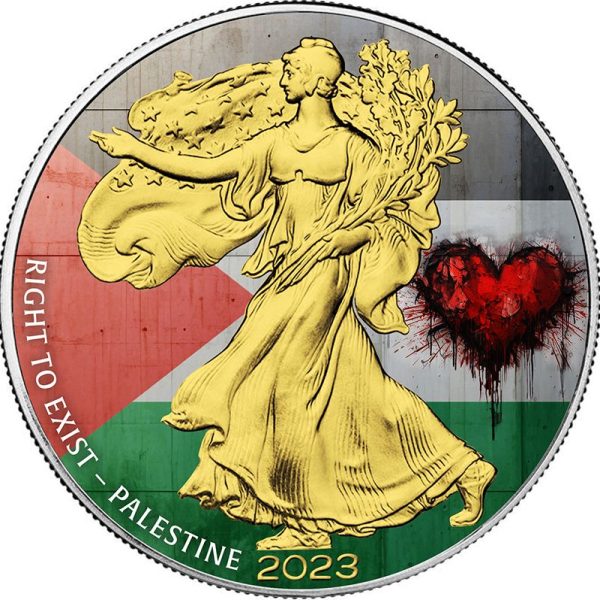 Srebrna moneta 1$ Palestyna, Prawo do istnienia, Seria: Duch   Narodów