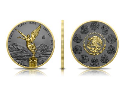 Srebrna moneta 1 oz Mexico Libertad Golden Ring