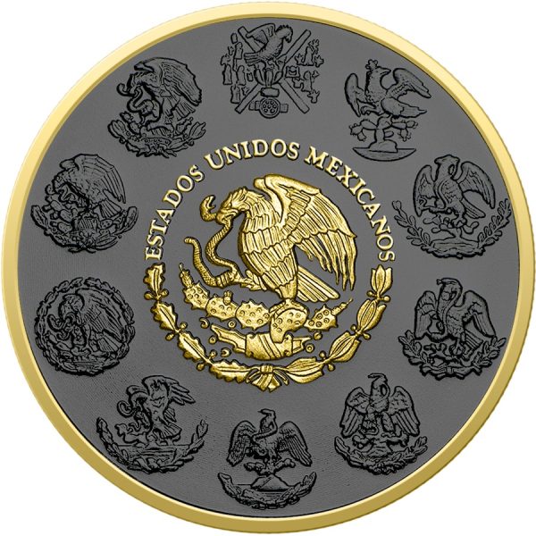 Srebrna moneta 1 oz Mexico Libertad Golden Ring