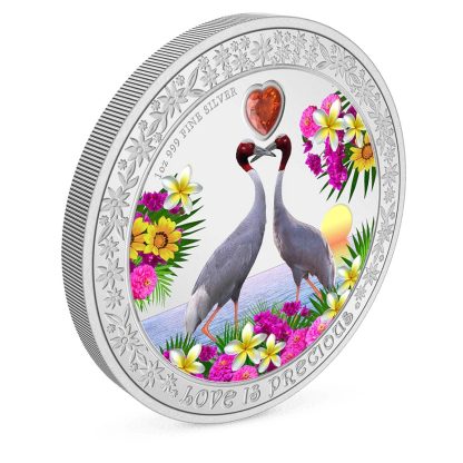 Srebrna moneta 2$ Love is Precious – Sarus Cranes