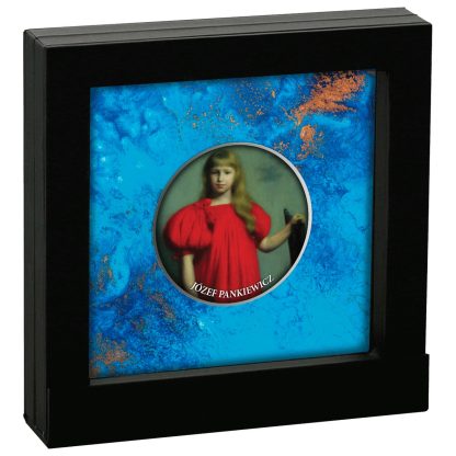 Srebrna moneta 500 CFA Józef Pankiewicz, Portret dziewczynki w czerwonej sukni ramka