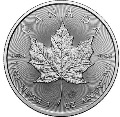 Srebrna moneta 1 oz Kanadyjski Liść Klonowy 2024 rewers