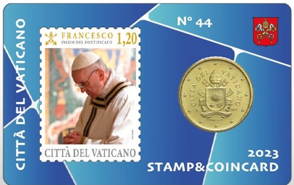 Watykan, 0,5 € coin card znaczek 1,20 € nr 44, 2023