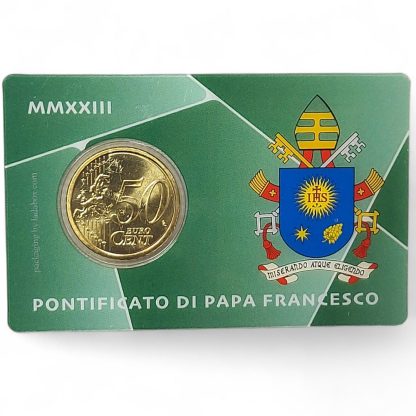 Watykan, 0,5 € coin card znaczek 2,40 € nr 46, 2023
