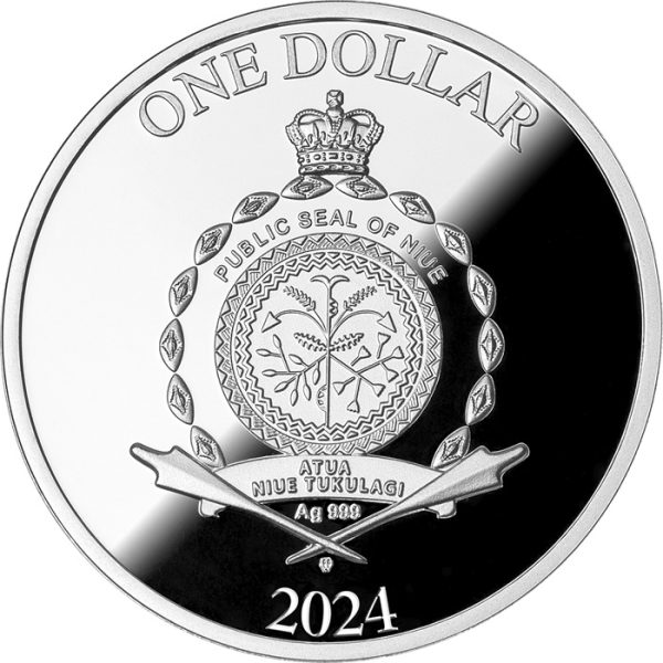 Srebrna moneta 1 $ Sokół Tutanchamona awers