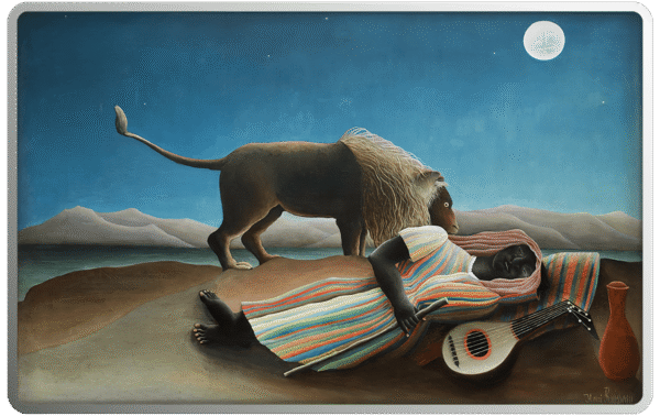 500 franków CFA, Henri Rousseau, Śpiąca Cyganka, Srebrna moneta